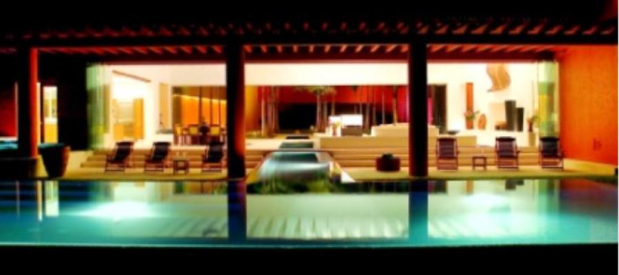 View of Pool and Living Area