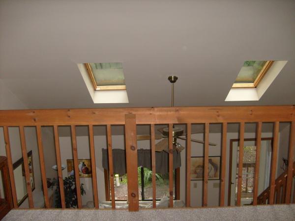 Front view from Loft overlooking Family Room.
