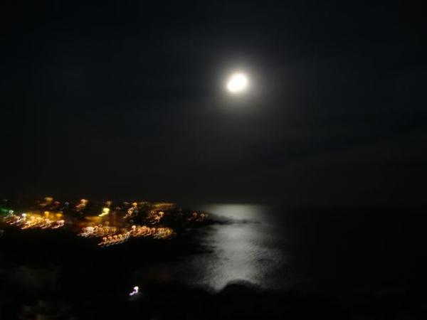 view from terrace at night