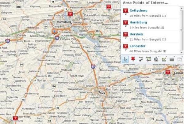 Map with Points of Interest