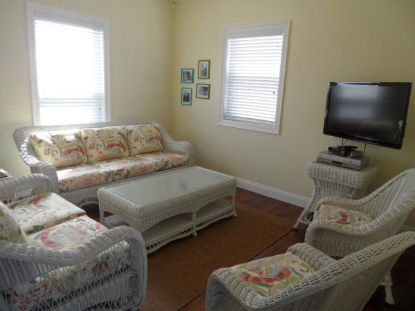 Extra sitting room on main floor with TV and DVD.