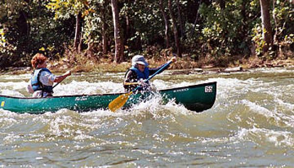 Canoeing some rapids