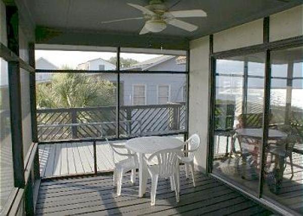 Scrrened Porch upstairs on beach front