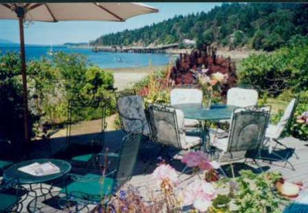 Ocean and beach view from deck