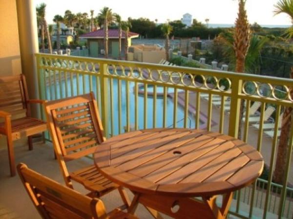 Poolside balcony with gulf view