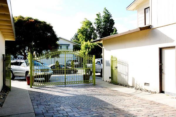 Large secure iron gate, plenty of driveway parking