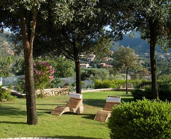 Garden with Deck Chairs