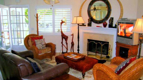 Family room with new flat screen TV