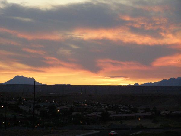Gorgeous sunsets from our balcony