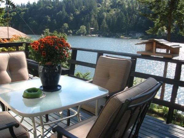Sitting Arrangement on Deck with Lake View