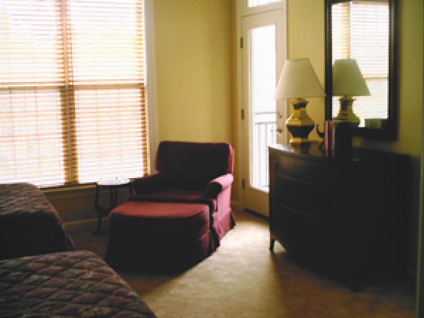 Sitting Area and Door to Balcony