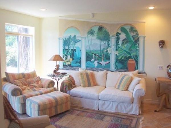Downstairs Den with Forest View