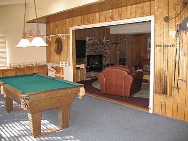 Game Room with full sized pool table and games