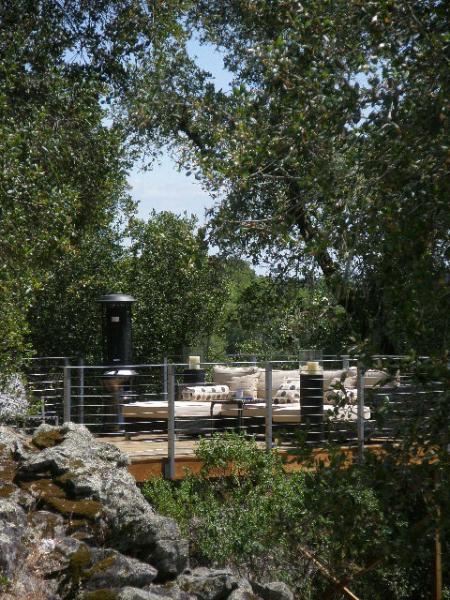 View from terrace to Hot tub deck