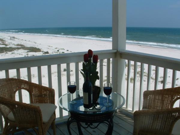 3rd floor Gulf front covered balcony with Gulf 