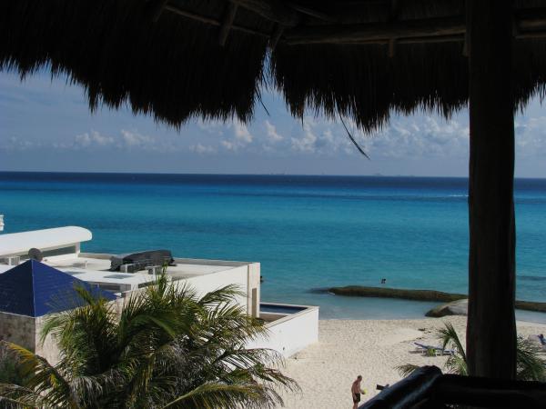 the beach at the Reef Club