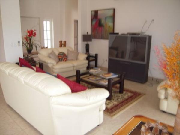 Living Room With Big Screen TV