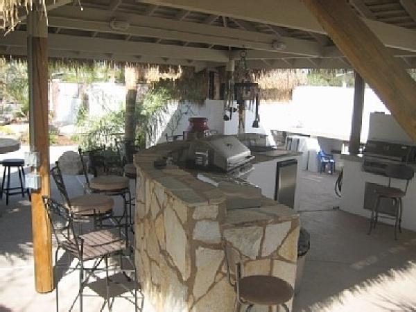 Outdoor Kitchen and BBQ, under the palapa