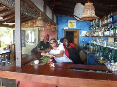 Friendly hosts at Surfer's Bay Beach Bar